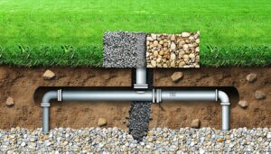 how to create a functional french drain with aggregate rock