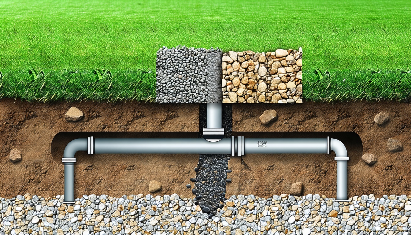 how to create a functional french drain with aggregate rock